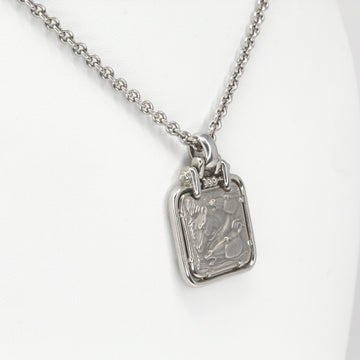 CARRERA Y CARRERA Horse & Rider Pendant Necklace 18K White Gold 20 Inches