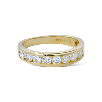 Diamond Anniversary Band 1 CT Classic Wedding or Stacking Ring 14K Yellow Gold