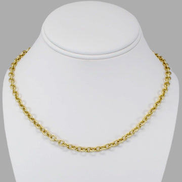 Judith Ripka Verona 14k Yellow Gold Rolo Chain Necklace 17 Inch 26 Grams