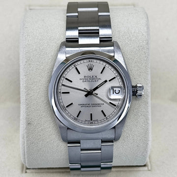 Rolex Datejust 31mm Midsize Silver Dial Oyster Bracelet Steel Smooth Bezel 2000