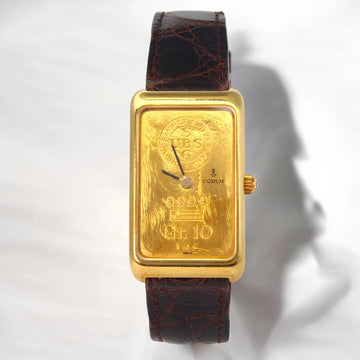 Corum 10 Gram Ingot Dial Manual Winding 21 x 34 mm 18K Yellow Gold Diamond Crown