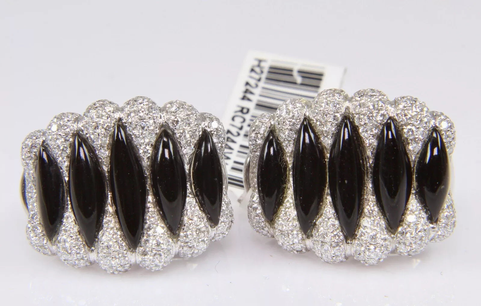 18k White Gold Natural Diamond Earrings G/VS2 2.42 ctw