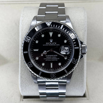 Rolex Submariner Date SWISS Only Dial Black 40mm Steel Oyster 1998 16610