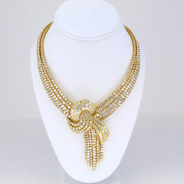 CAPRI Diamond 80-100CT Necklace 18 Inches 18K Yellow Gold