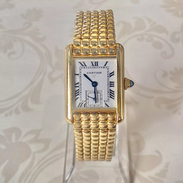 Cartier Tank Louis Ladies 18K Yellow Gold Quartz Gold Bracelet Reference 8110