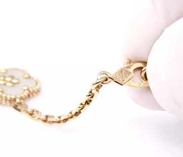 Van Cleef Arpels Lucky Spring 15 Motifs 18k Rose Gold Necklace Genuine