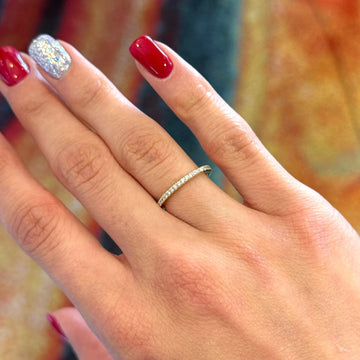 Diamond Eternity Band 0.20ct Classic Wedding or Stacking Ring 14K Yellow Gold