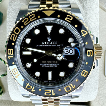 Rolex GMT-Master II 2025 BOX PAPERS Jubilee Two Tone 126713GRNR 18K Gold Steel
