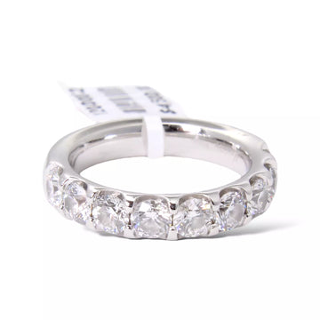MEMOIRE Anniversary Band 1.80 CT Natural Diamond Round Cut Platinum Ring