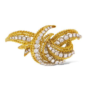 Large Estate 18k Yellow Gold 5.40 Ct Natural Diamond Slide Pendant Vintage Heavy