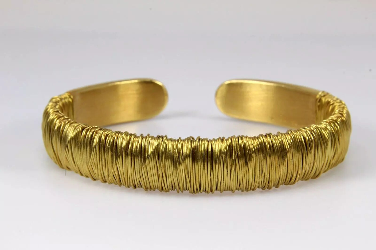 DESIGNER Pasquale Bruni 18k Yellow Gold Amor Est Vita Cuff Bangle Bracelet