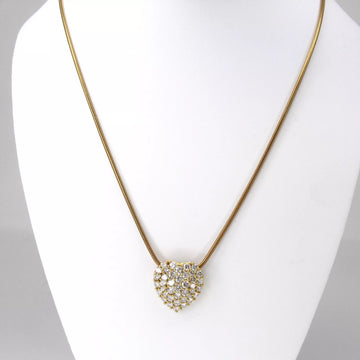 Diamond Heart Pendant Necklace 3 CT 18K Yellow Gold 18" Inches