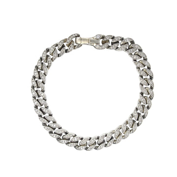 DAVID YURMAN Diamond Curb Chain Bracelet 8mm 925 Sterling Silver 7.5" Men’s