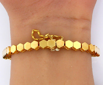 14k Yellow Gold Diamond 0.40ct Elegant Ladies Bracelet 14grams 7 inches