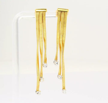 MARCO BICEGO Marrakech Drop Diamond Earrings 18K Yellow Gold Limited Edition