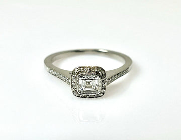 Tiffany & Co Platinum 950 NOVO 0.36ct Cushion Diamond Ring with Certificate