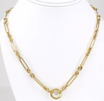 DAVID YURMAN Lexington Paperclip Link Toggle Necklace 18K Yellow Gold 20 Inches