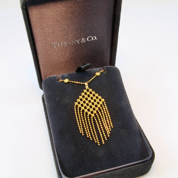 Estate Tiffany & Co Fringe RARE 18k Yellow Gold Ladies Tassel Flower Necklace 16 inch