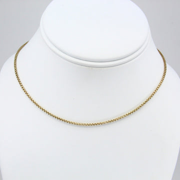DAVID YURMAN Box Chain Necklace 1.6 mm 18K Yellow Gold 16 Inches