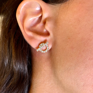 HERMES Finesse Earrings and Lariat Necklace Diamond Set Paris 18K Rose Gold