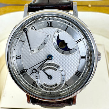 Breguet Classique BOX PAPERS 18K White Gold Power Reserve Moon Phase 36mm