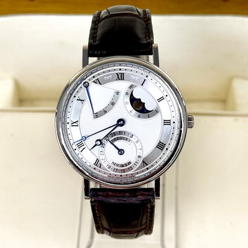 Breguet Classique BOX PAPERS 18K White Gold Power Reserve Moon Phase 36mm
