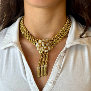 VAN CLEEF & ARPELS 1900 18K Gold Necklace Brooch