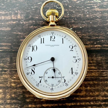 Vacheron Constantin LARGE 53mm Keyless Open Face 18K Rose Gold White Porcelain