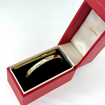 CARTIER Love Bracelet 1970 Aldo Cipullo Size 19 18K Yellow Gold Vintage Box