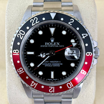 Rolex GMT-Master II 40mm Coke Red Black Bezel Steel 2006 Oyster 16710