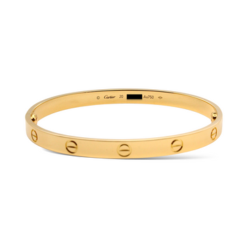 CARTIER Love Bracelet Classic Model 18K Yellow Gold Size 20 Box Papers 2025