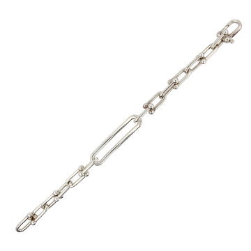 Tiffany & Co Elongated Link HardWear Bracelet 925 Sterling Silver 8.25 Inches