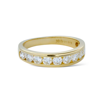 Diamond Anniversary Band 1 CT Classic Wedding or Stacking Ring 14K Yellow Gold