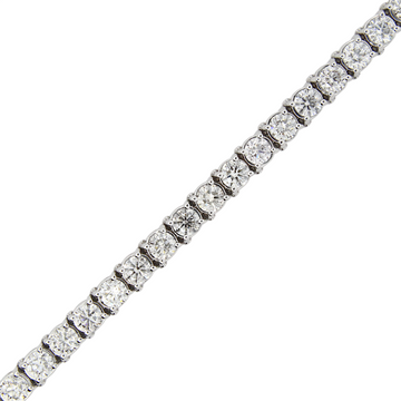 12-13 CT Natural Diamond Tennis Bracelet 14K White Gold 6.5