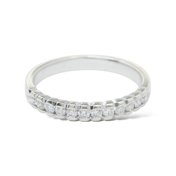 Anniversary Band 14K White Gold Natural Round Brilliant Diamond 0.25 CT Size 5