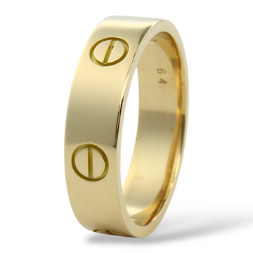CARTIER Love Ring Classic Model 5.7 mm 18K Yellow Gold Size 64