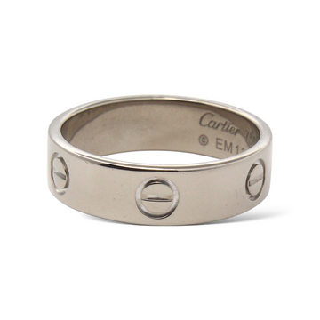CARTIER Classic Love Ring 5.5 mm 18K White Gold Size 59