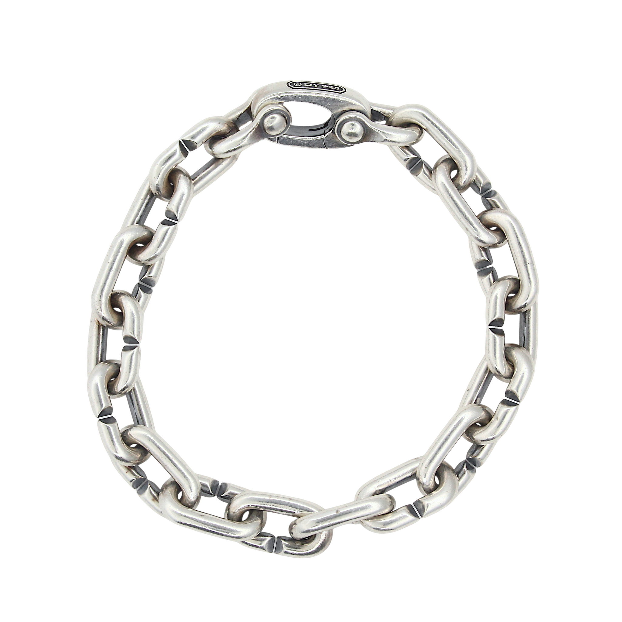 David Yurman Large Paperclip Link Bracelet 925 Sterling Silver 8.5 Inches