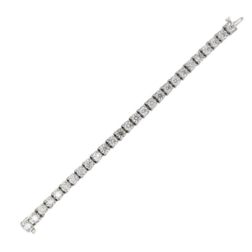 12-13 CT Natural Diamond Tennis Bracelet 14K White Gold 6.5