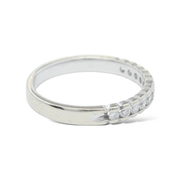 Anniversary Band 14K White Gold Natural Round Brilliant Diamond 0.25 CT Size 5