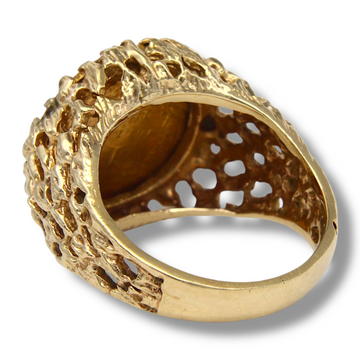 Indian Princess Liberty Head 1856 $1 Gold Coin Ring Size 5.85 13K Yellow Gold