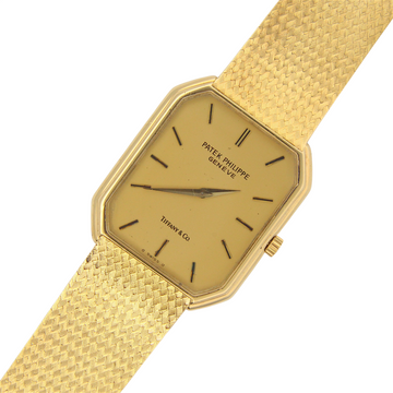 Patek Philippe Tiffany & Co 18K Yellow Gold Dial Manual Wind Ref 3860/3