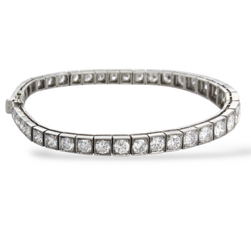 MAPPIN & WEBB Diamond Graduating Tennis Bracelet 11.50-11.80 CT Platinum 7.25"