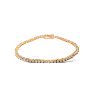 Le Vian 2.25 CT Natural Brown Diamond Tennis Bracelet 14K Rose Gold 7