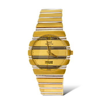 Piaget Polo Day-Date 32 mm Two Tone Zebra 18K Yellow Gold Quartz 15562C701