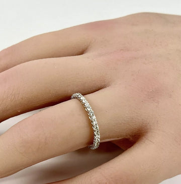 14k White Gold Diamond Band Ring SI1/G 0.58 ctw  1.68 grams 
