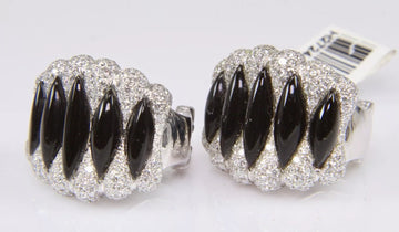 18k White Gold Natural Diamond Earrings G/VS2 2.42 ctw
