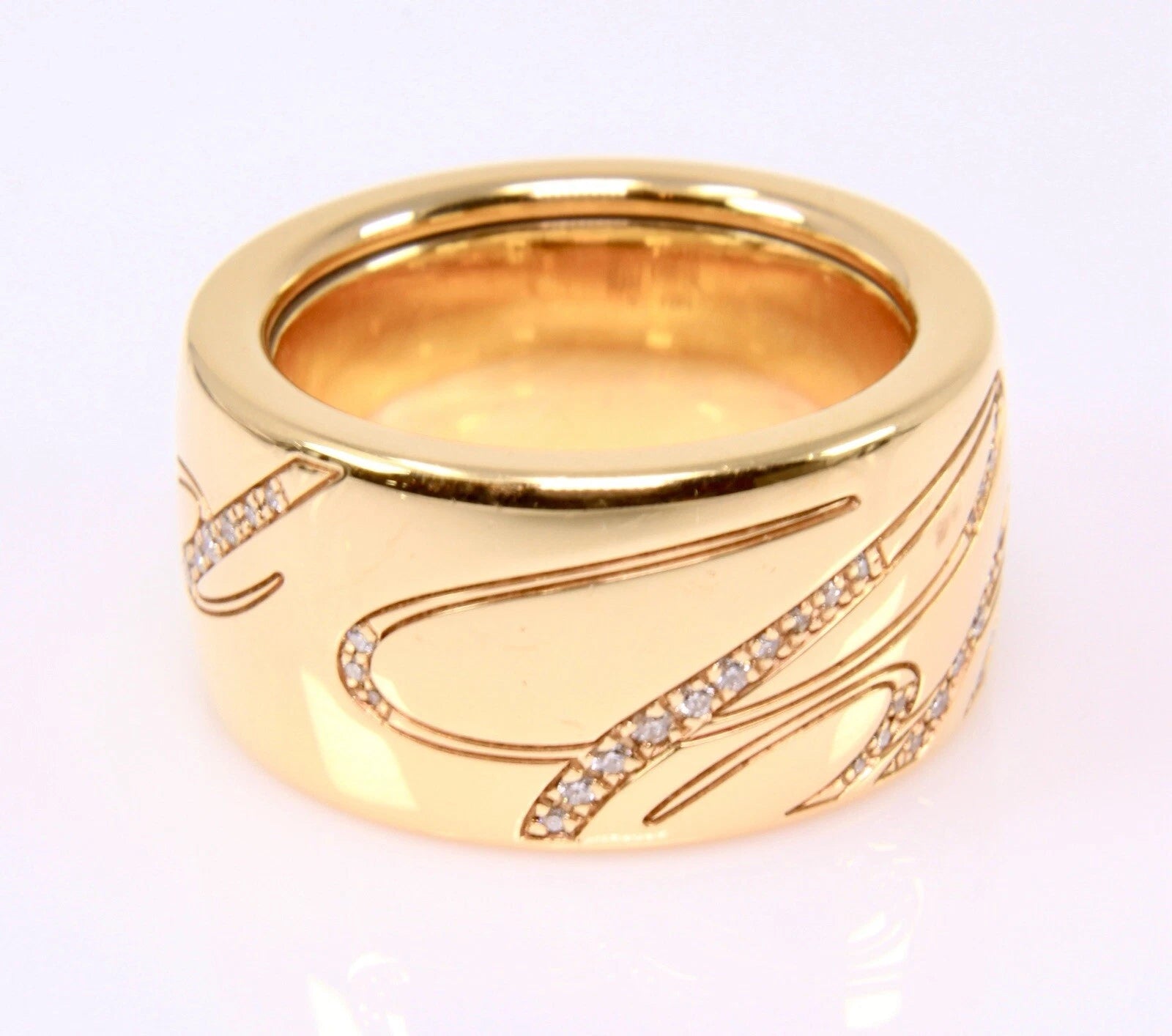 Chopard Signature Ring 18K Rose Gold Diamond Chopardissimo Size 6 BOX 