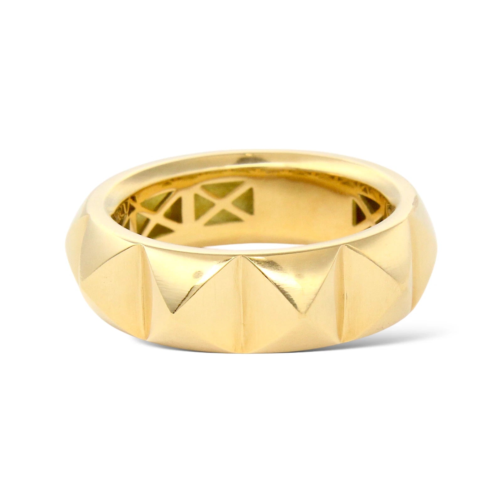 DAVID YURMAN Pyramid Band Ring 6.5 mm 18K Yellow Gold 