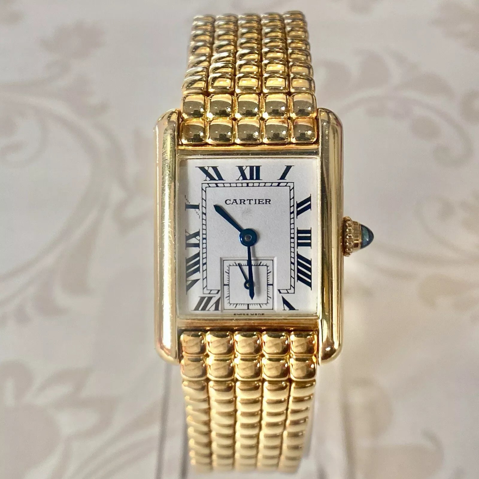 Cartier Tank Louis Ladies 18K Yellow Gold Quartz Gold Bracelet Reference 8110 